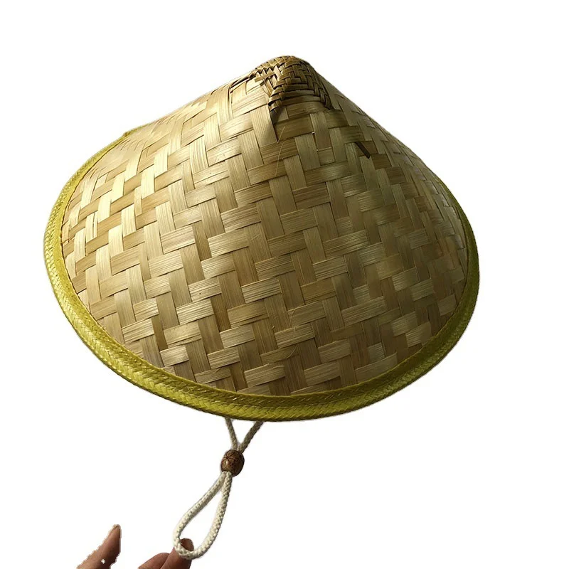Бамбуковая Шляпа в китайском стиле Ротанговые шляпы для рыбаков ретро Плетеная