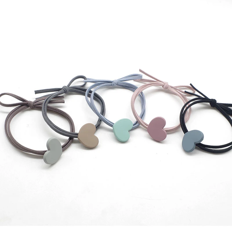 Детская лента для волос с сердечками двусторонняя эластичная аксессуары ярких