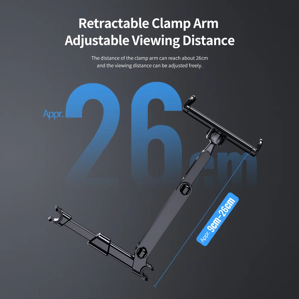 rock car back seat headrest holder flexible 360° rotating for 4 11inch pad car phone holder backseat mount for tablet pc auto free global shippi