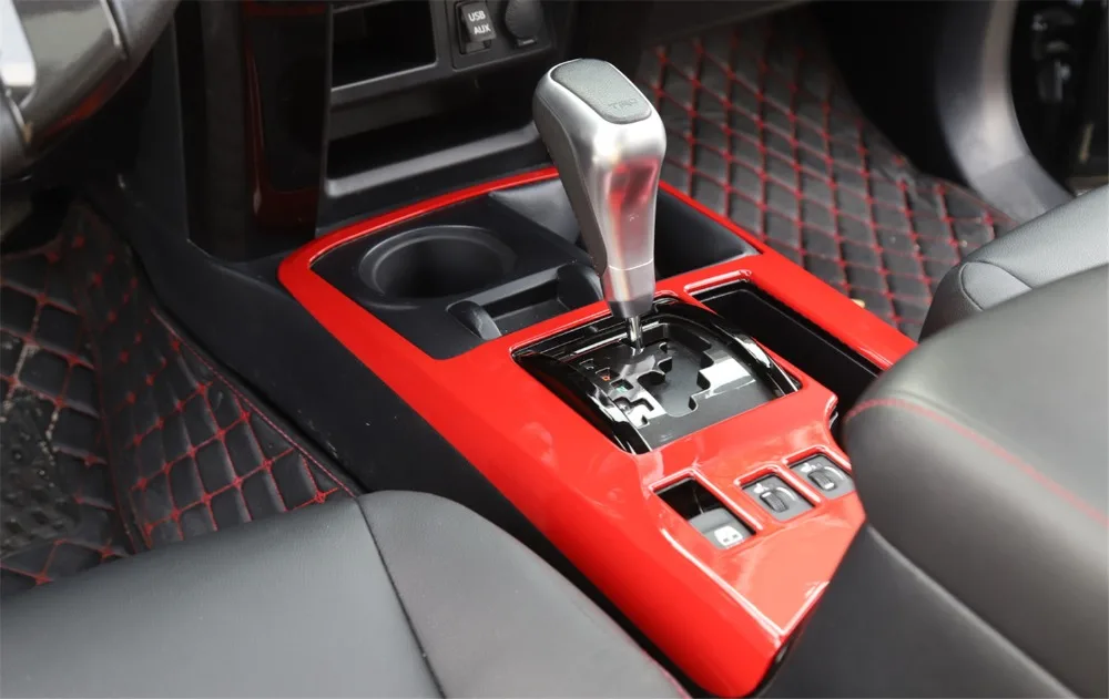 Накладка на крышку панели КПП Декоративные наклейки для Toyota 4runner 2010 рамка Обложка отделка Авто Стайлинг, аксессуары для интерьера