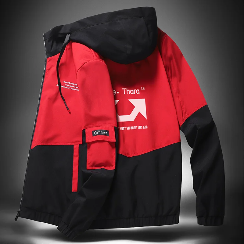 Куртка карго мужская с принтом модное повседневное пальто капюшоном верхняя