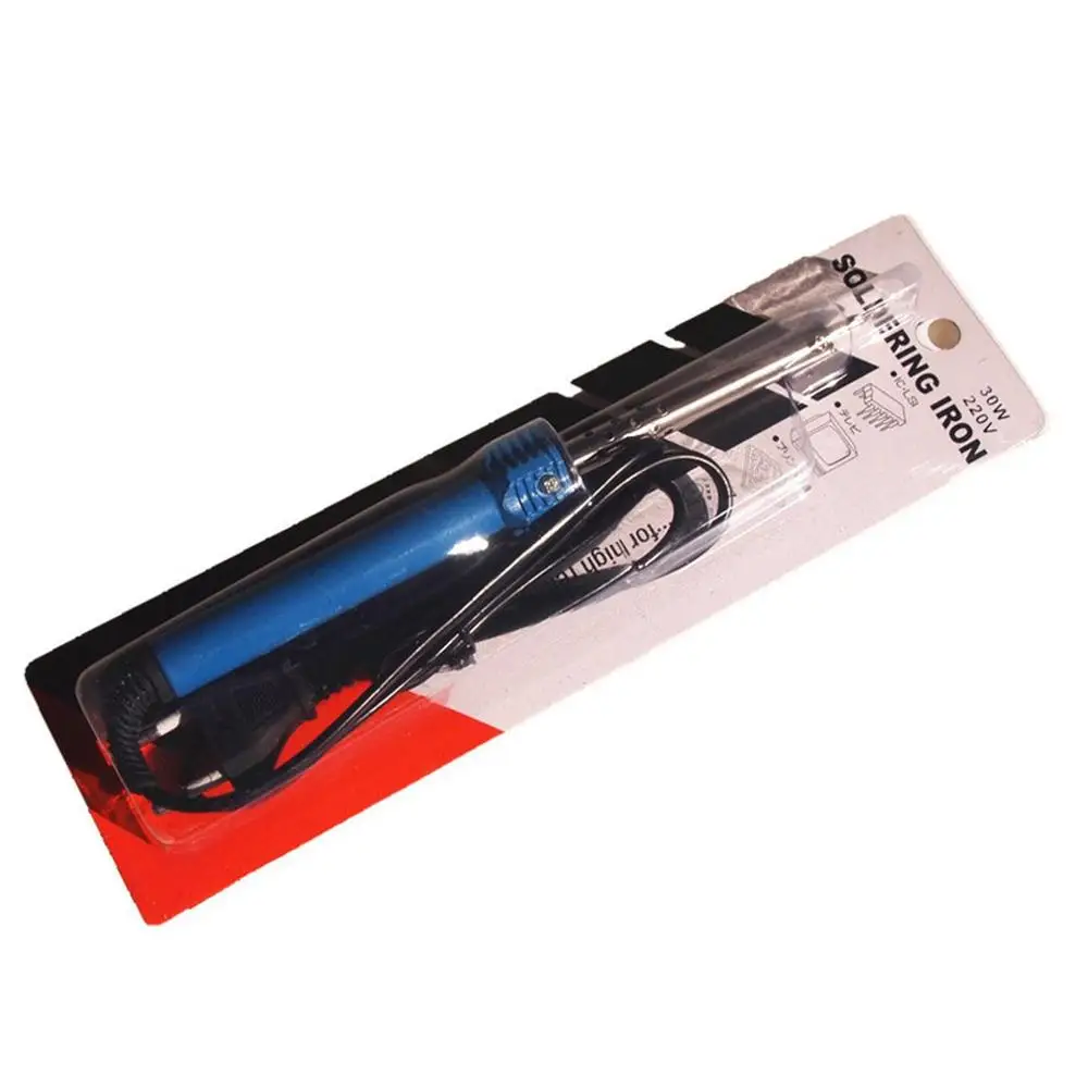 220V 30W Евро датчик Пластик ручка Электрический паяльник для подключения внешних