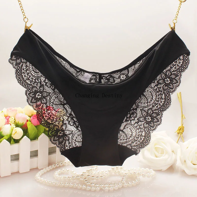 Женские кружевные сексуальные трусики ультра-тонкие прозрачные цветочные