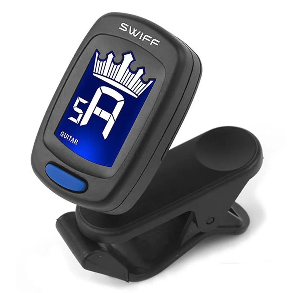 Цифровой клипсовый Электрический тюнер для гитары хроматический бас скрипка