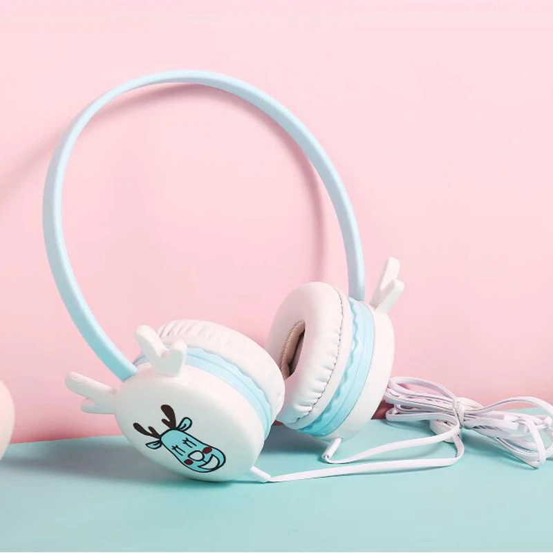 Симпатичные наушники Fawn Накладные для девушек аниме с ушным крючком