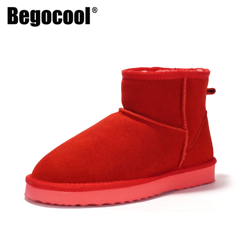 Begocool/женские зимние сапоги из натуральной коровьей замши Модные дизайнерские