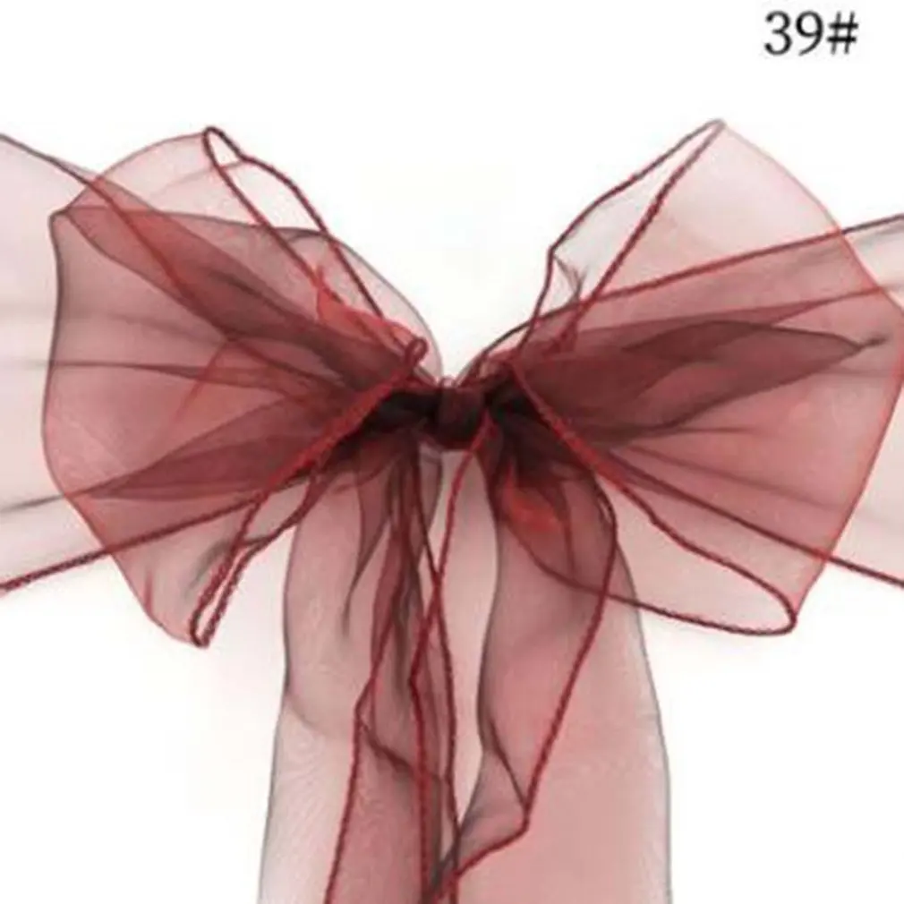 1 шт. Красивая органза лента на стул с бантом для свадьбы или банкета свадебные