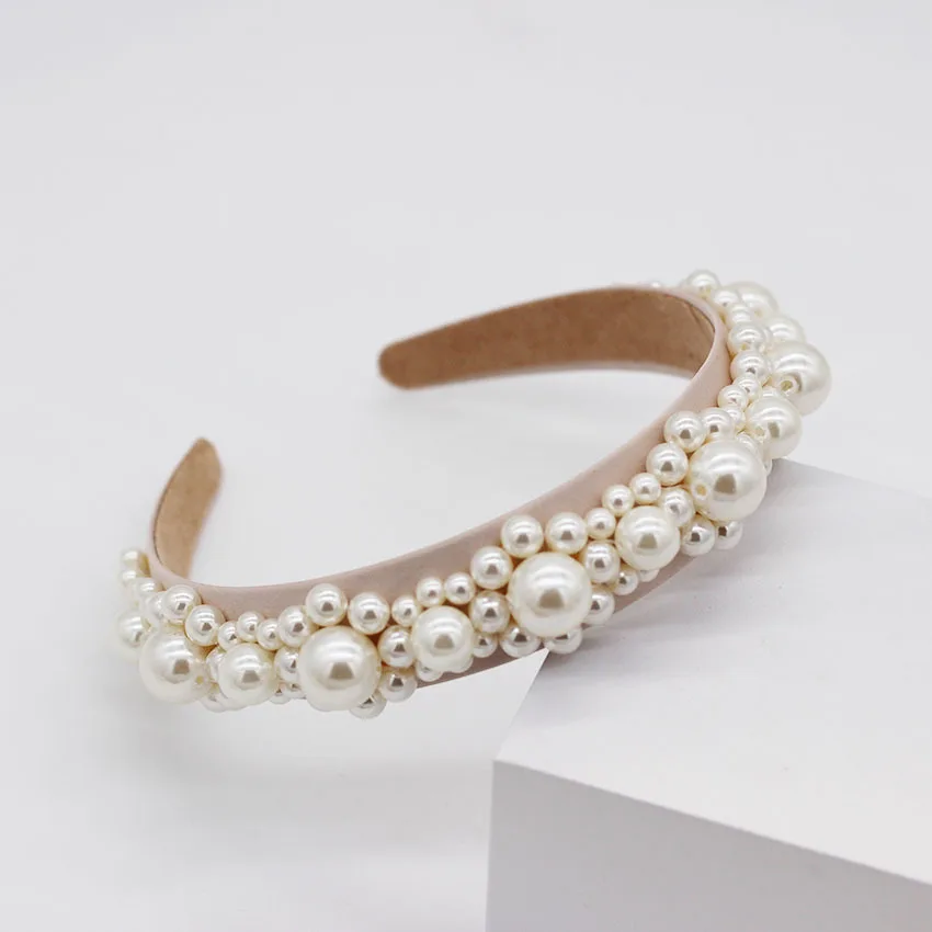 Повязка на голову с жемчужинами и бриллиантами для женщин обручи волос