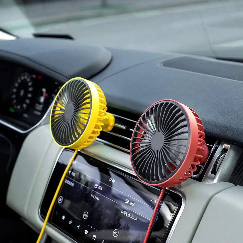 

LED Car Air Outlet Fan USB Portable Mini Fan Car Accessories