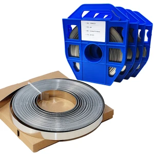 1 шт., тонкая Длинная лента из нержавеющей стали 304, толщина фольги 0,4 мм, ширина 8 мм, длина 50 м