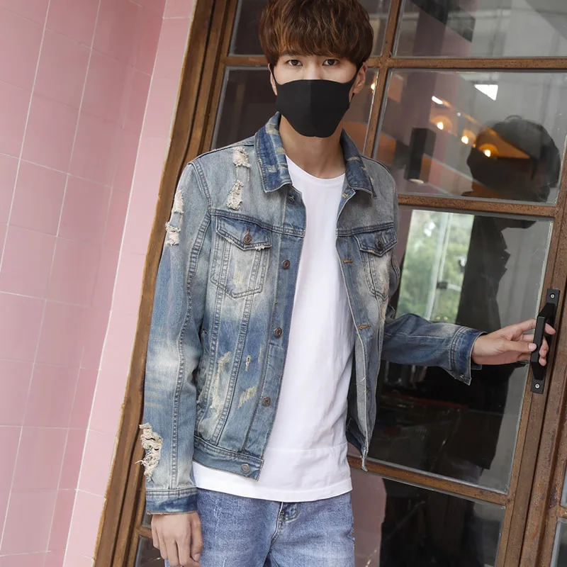 

Men's spring jacket 2020 new loose denim thin fashion denim jacket men