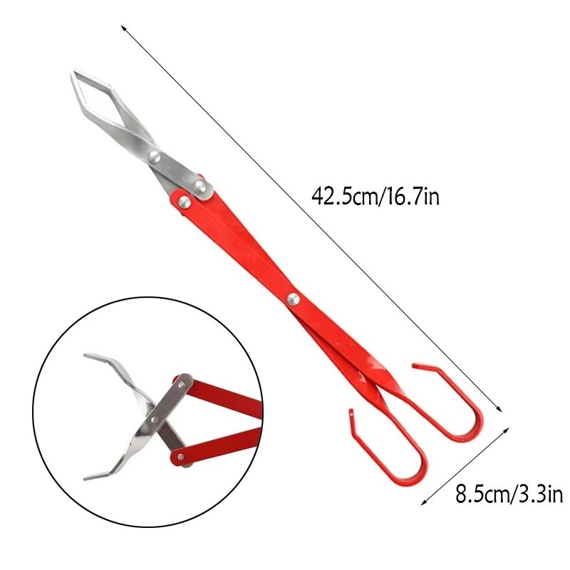 Карбоновый щипцы YOMEEI для барбекю угля алюминиевые плоскогубцы пластиковая ручка