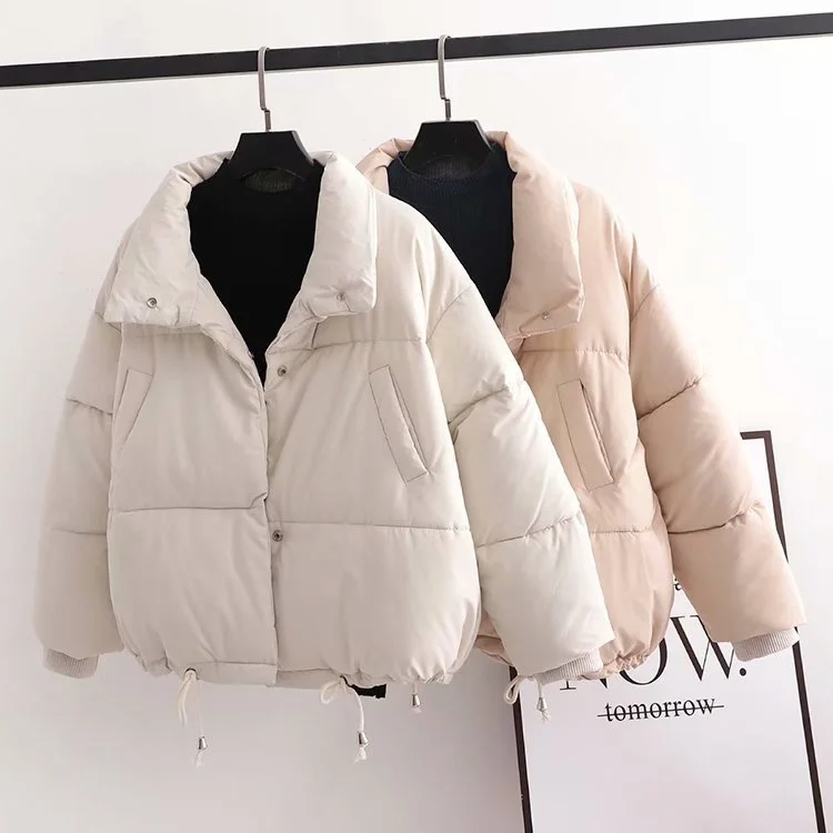 

Cotton padded women's short college style thickened 2020 winter new women's Korean loose jacket for