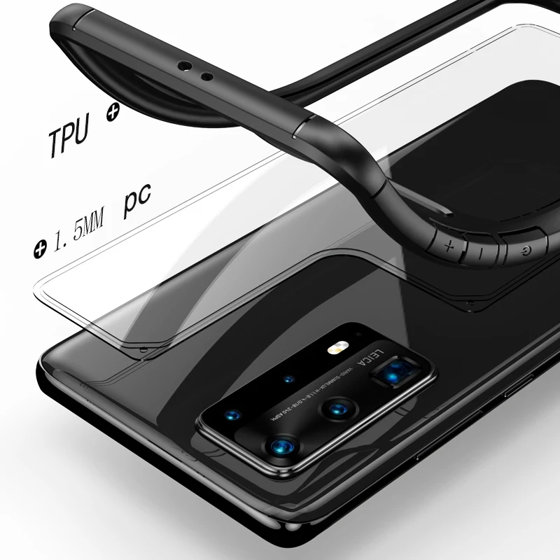 Противоударный чехол для телефона ROCK huawei P40 Pro Plus задняя крышка прозрачное
