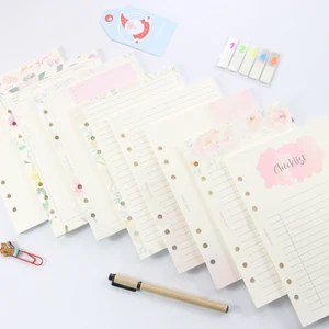 Записная книжка с 6 отверстиями, 8 цветов, A5A6