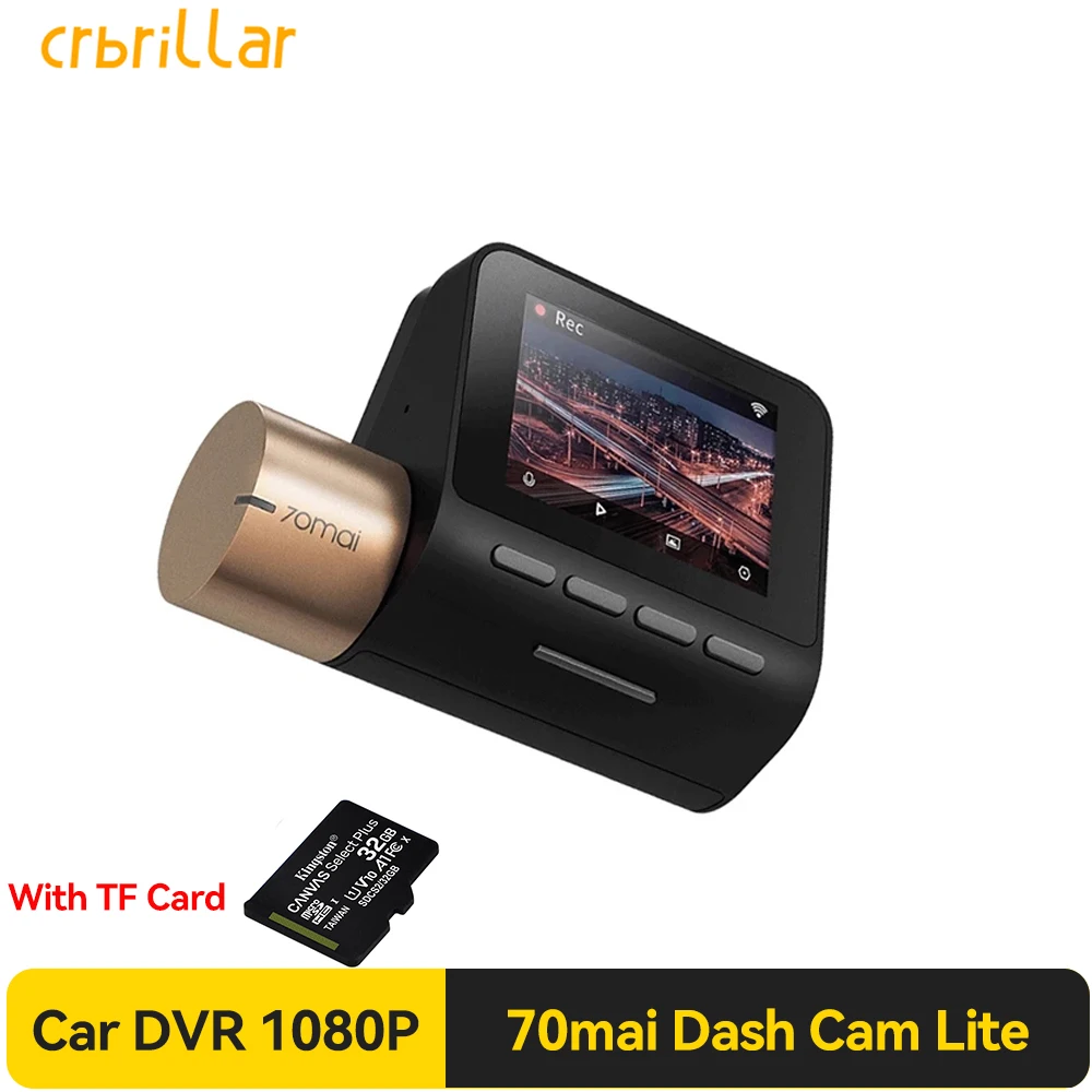 

Видеорегистратор 70mai Dash Cam Lite, 2 дюйма, 1080P, 24-часовой парковочный монитор