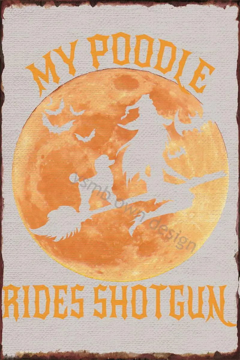 

Poodle Art Tin Sign Tin Plates Wall Decor Room Decoration Retro Vintage Metal Sign For Art Man Cave Cafe Pub Home Club