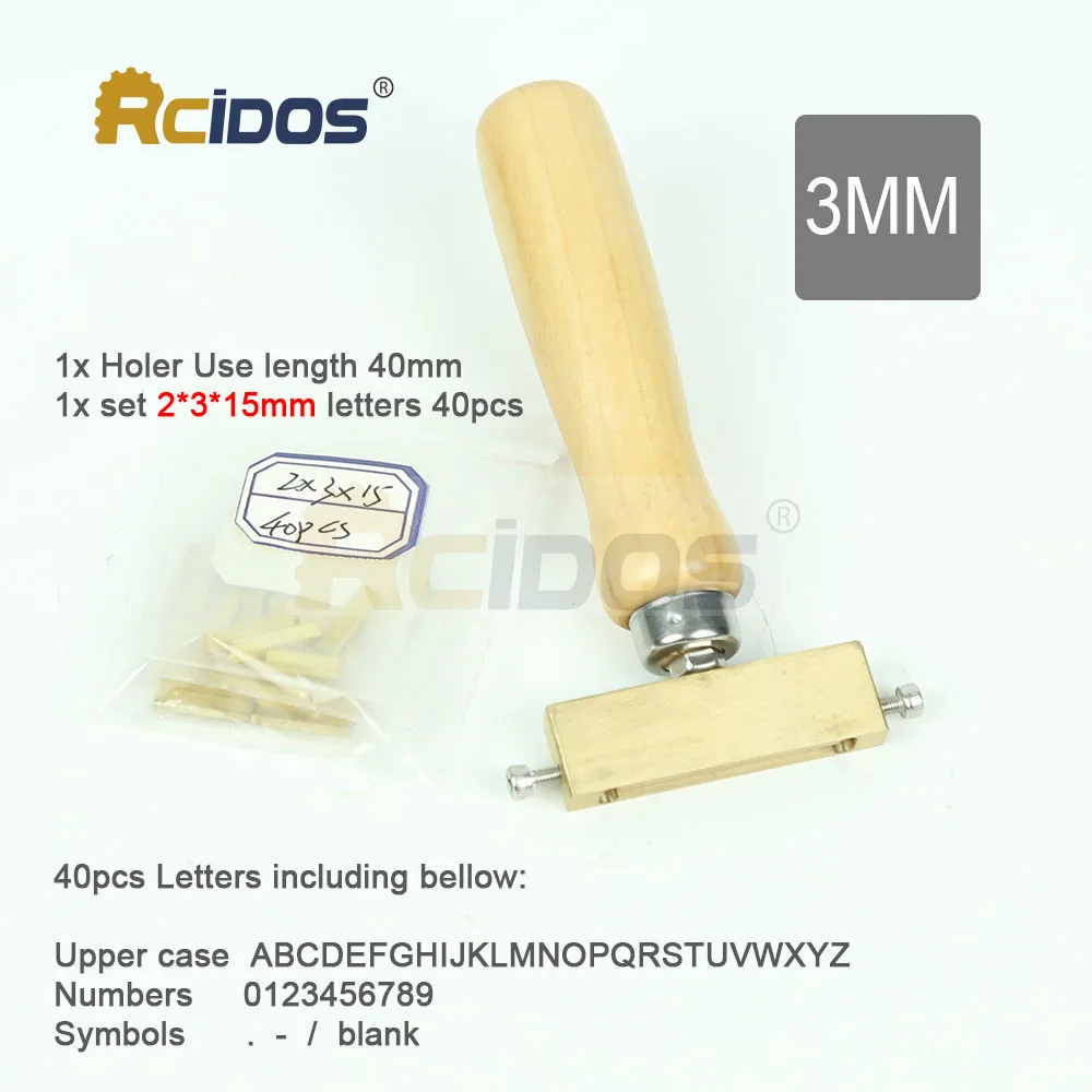 3mm Holder-letters RCIDOS ручной огонь нагревается горячей фольги штамповки инструменты, романтическая книга боковой дуги штамповки фольги передачи печати инструменты - Цвет: 3mm Holder-letters