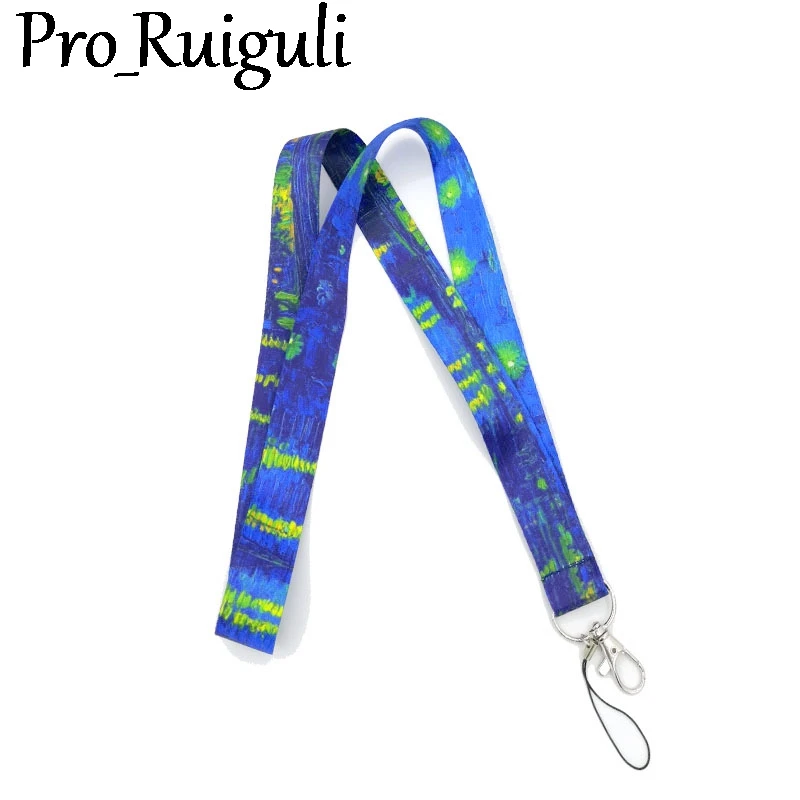 Ван Гог &quotЗвездное небо&quot шейный ремешок Ремешки удостоверение личности