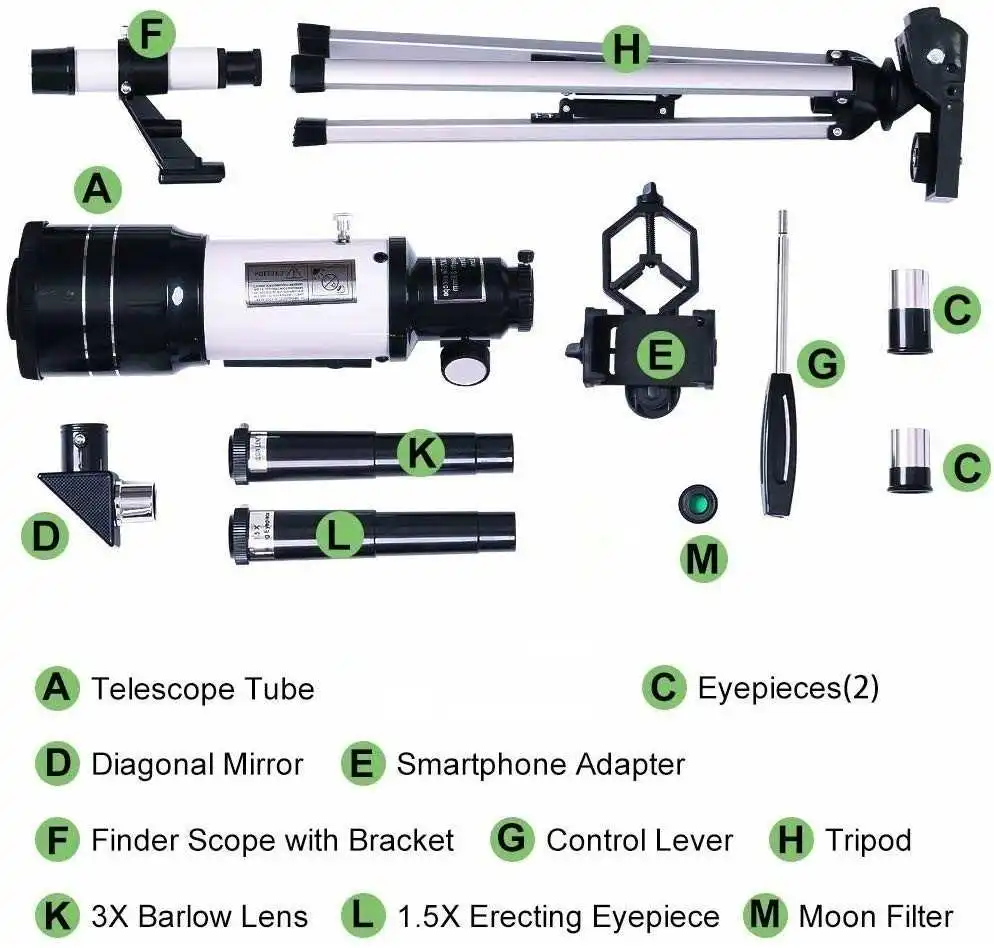 

150X Time Telescope Astronomic Professional for Space Night Vision Full HD Lens Range Monocular Zoom Moon Nebula Outdoor Camping