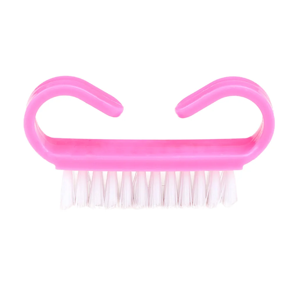Маленькая пластиковая щетка для очистки от пыли в форме рога инструмент маникюра