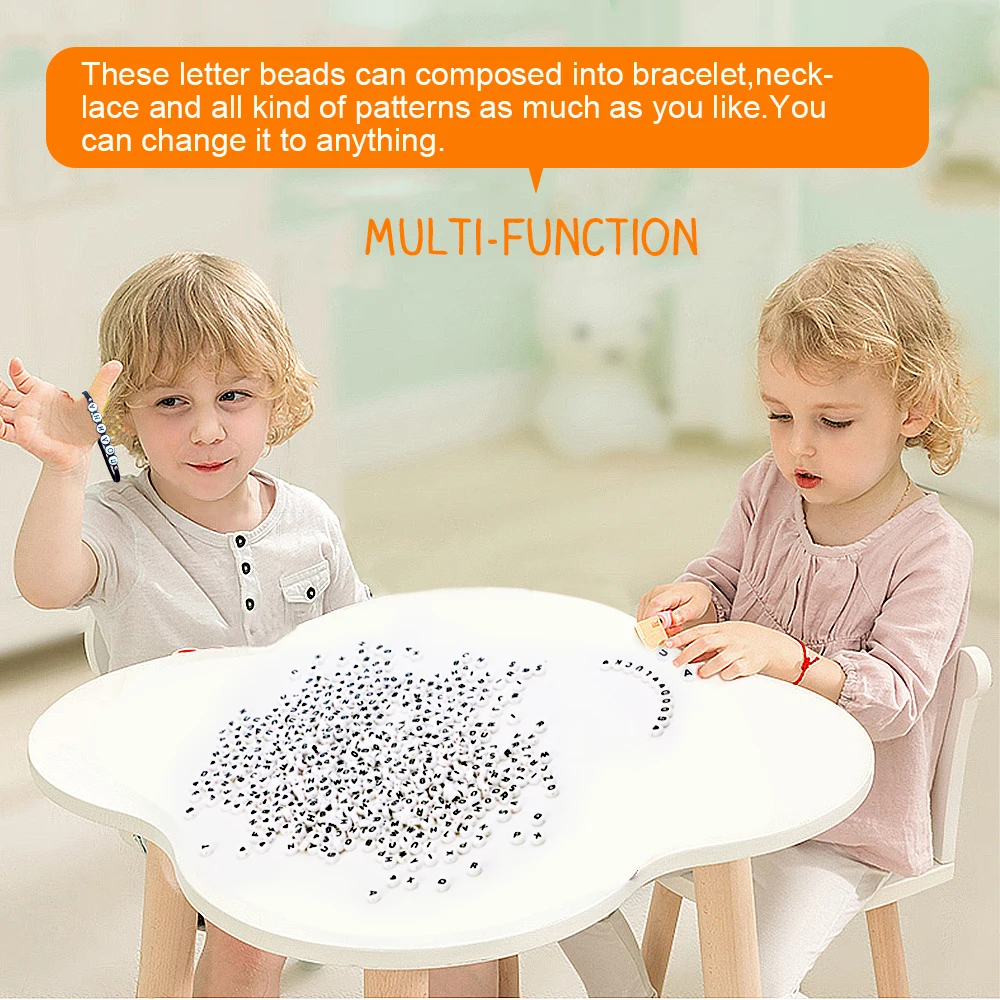 1Set Intelligence Toys Baby String Line Kids DIY Acrylic Beads For Children Jewelry Making Findings Kit 15.5cm | Украшения и