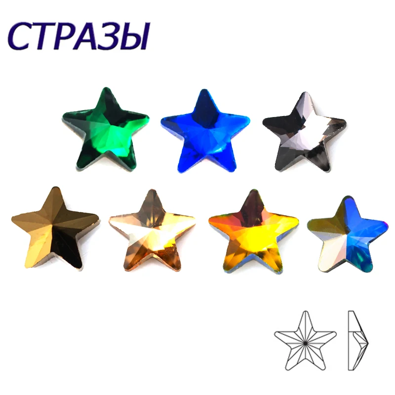 100 шт. Strass 5 мм New Star Форма Б ез исправлений для ногтевого дизайна с плоской задней