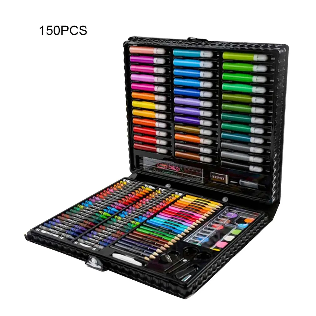 

150PCS/168PCS Painting Drawing Kids Art Set Children Drawing Set Water Color Pen Crayon Oil Pastel Painting Drawing Tool Art Sup