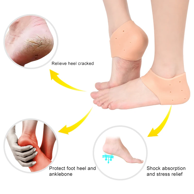Elino силиконовый защитный гель для пятки увлажняющие с защитой от трещин носки