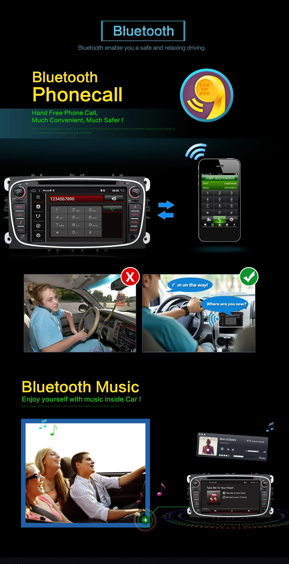 Для ford s max 2 din радио для фокуса Кассетный плеер android 9,0 радио тюнер управление рулем gps-навигация, dvd-плеер