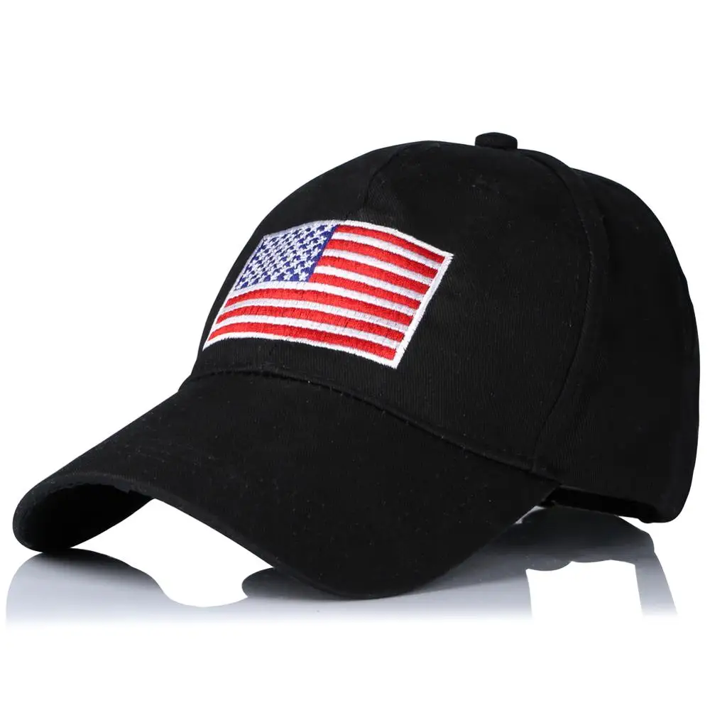 Летняя бейсболка с флагом США мужская хлопковая вышивкой в стиле хип хоп унисекс