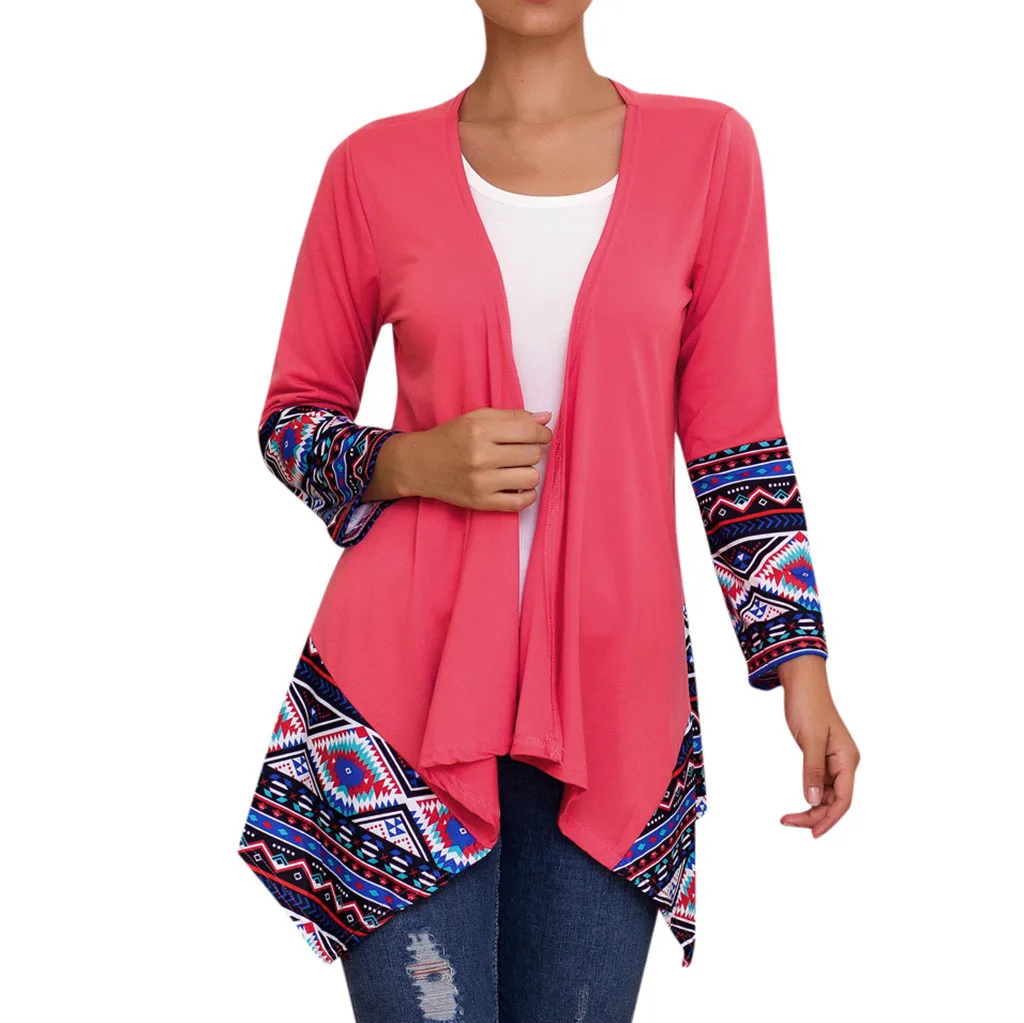 Женский винтажный Кардиган большого размера повседневный Свободный кардиган с