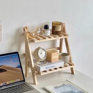wooden storage rack multi tier flower plant holder display rack for desktop balcony shelf storage organization table shelf free global shipping