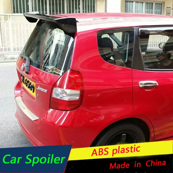 Для Подходит для Honda Jazz Хэтчбек 2004-2007 спойлер из АБС-материала праймер заднего