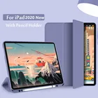 Чехол-накладка для iPad Pro 12,9, 11, 10,9, 2020, Air 4, 1, 2 Mini, 5, 6, 7, 6, 5, 8 поколения, с держателем для карандашей