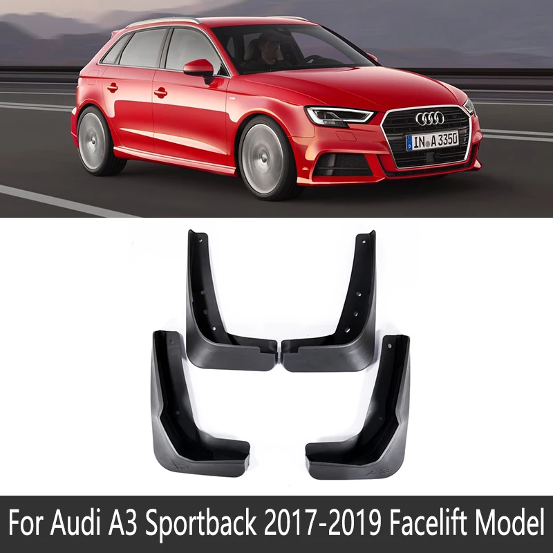 Fit Facelift Model Автомобильный брызговик для Audi A3 Sportback люк 2013~ Fender брызговик Всплеск закрылки аксессуары для брызговиков - Название цвета: Fit Facelift Model