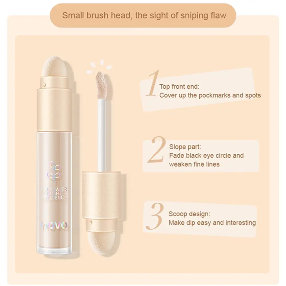 Двойной головкой Профессиональный консилер Косметика крышка акне веснушки