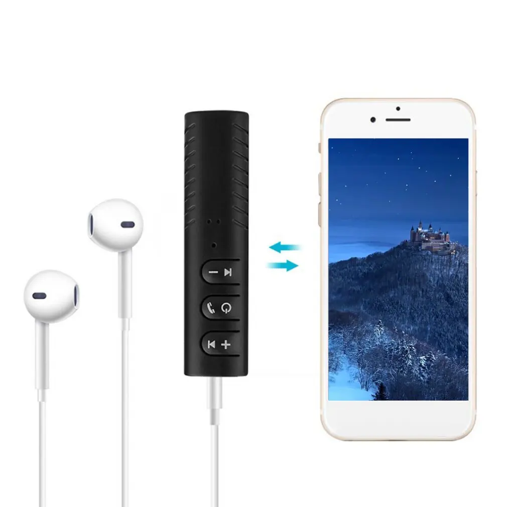 

Mini 3.5mm Jack Bluetooth Car Kit Handsfree Music Audio Receiver Adapter Auto Bluetooth AUX for Speaker Headphone Car AUX