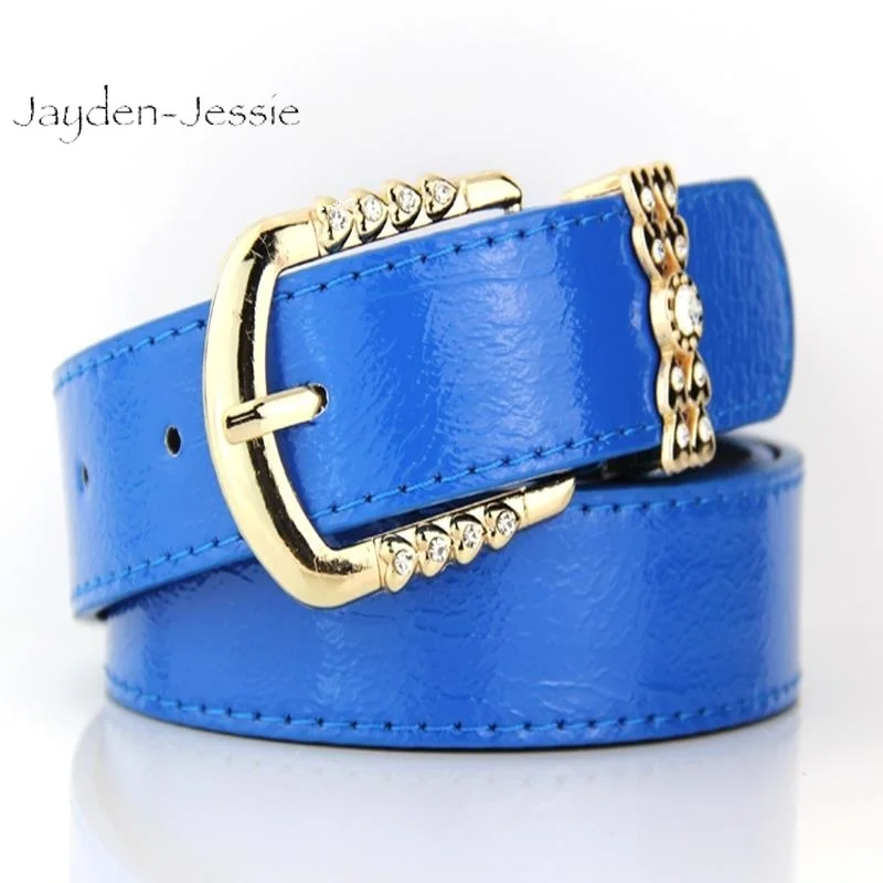 Летний новый женский ремень Алмазный патент кожаный пояс аксессуары для одежды