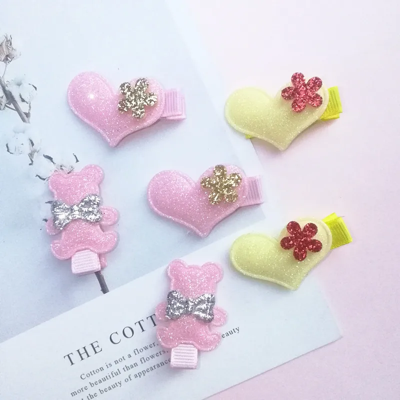 6 шт./компл. Новые блестящие заколки для волос в виде цветов rehinestone девочек звезды