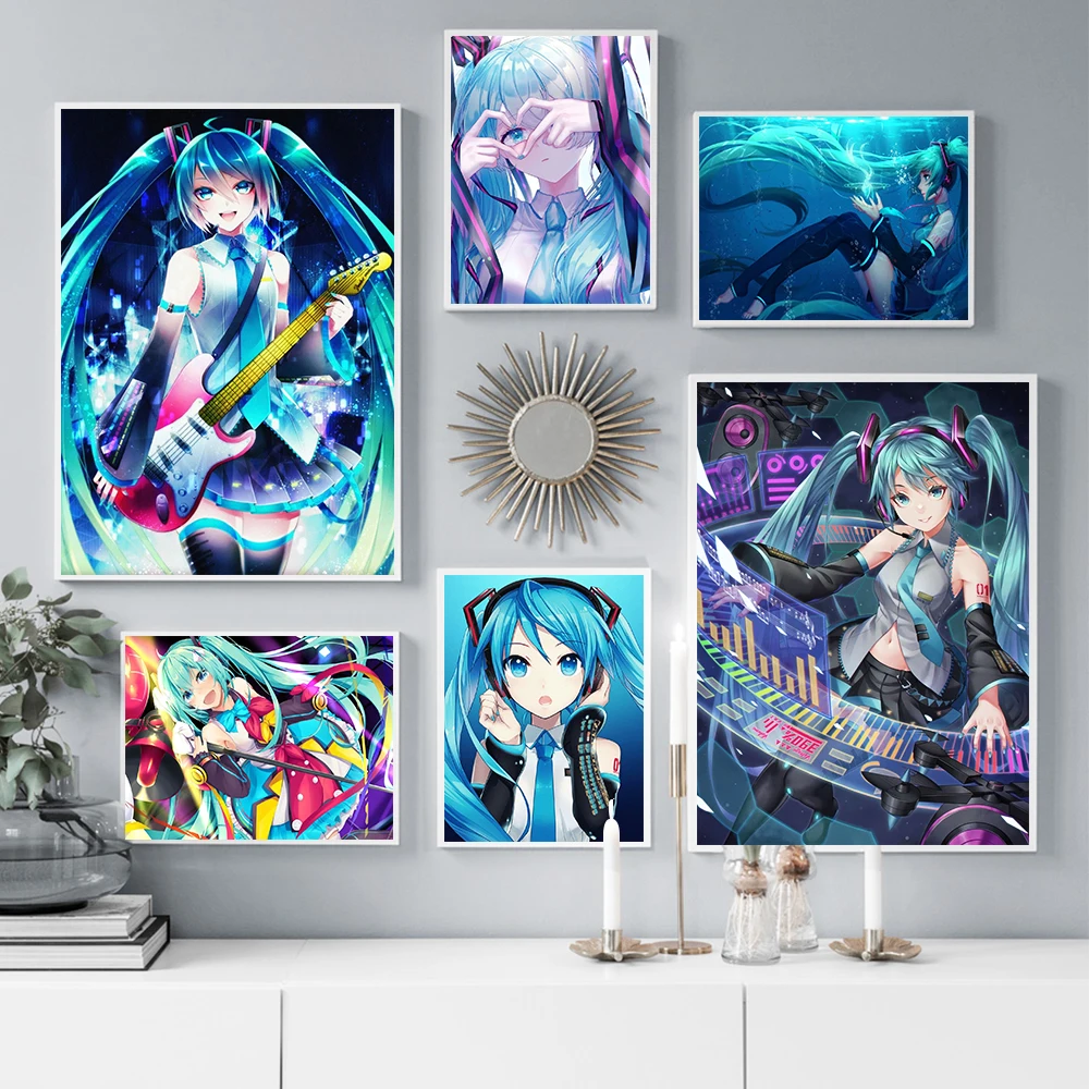 

Плакат будущего аниме певица Печать комиксов Холст Картина мультфильм настенная печать современная картина гостиная украшение для дома