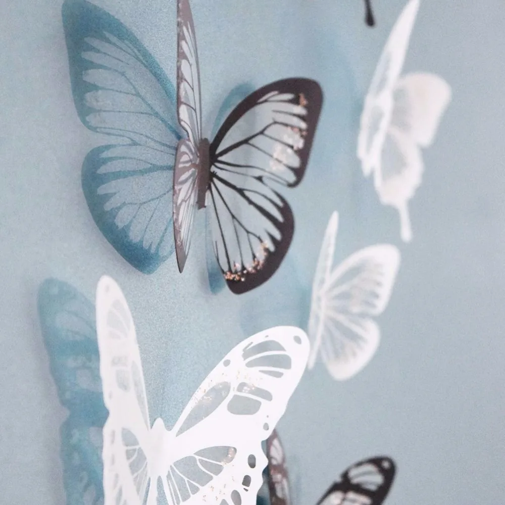 

Butterflies 3D Wall Stickers PVC Removable Decors Art DIY Decorations Wedding Christmas Decorations