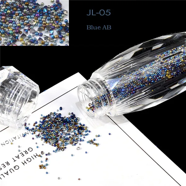 JL-05 3D блестящие украшения для ногтей Мини Бисер "икра" наклейка для ногтей дно Алмазная дрель прозрачные микро украшения для ногтей TSLM2 - Цвет: JL-05