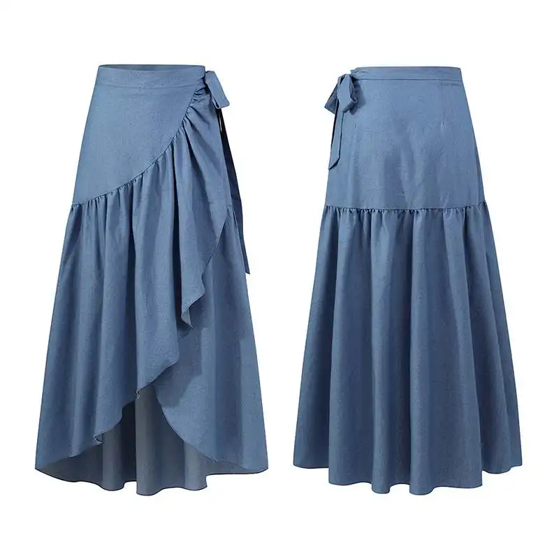 Элегантные женские юбки Модная Джинсовая юбка неправильной формы Celmia