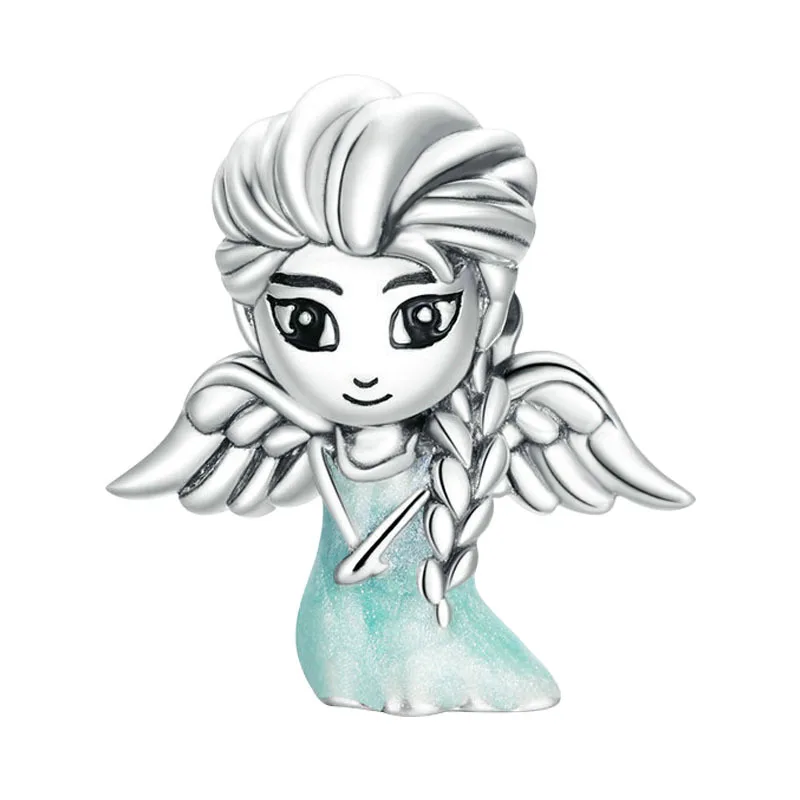 2021 шармы в виде ангела с милым медведем подходят для оригинального браслета pandora