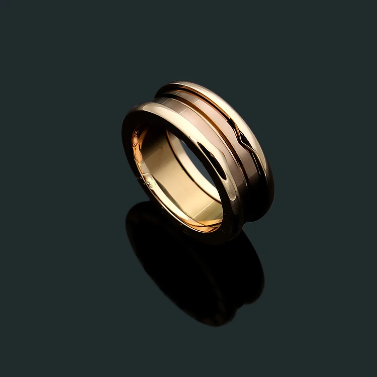 

Wholesale fine jewelry high quality rose gold ceramics ring fashion beauty coffee accessories finger rings jewel lover couples