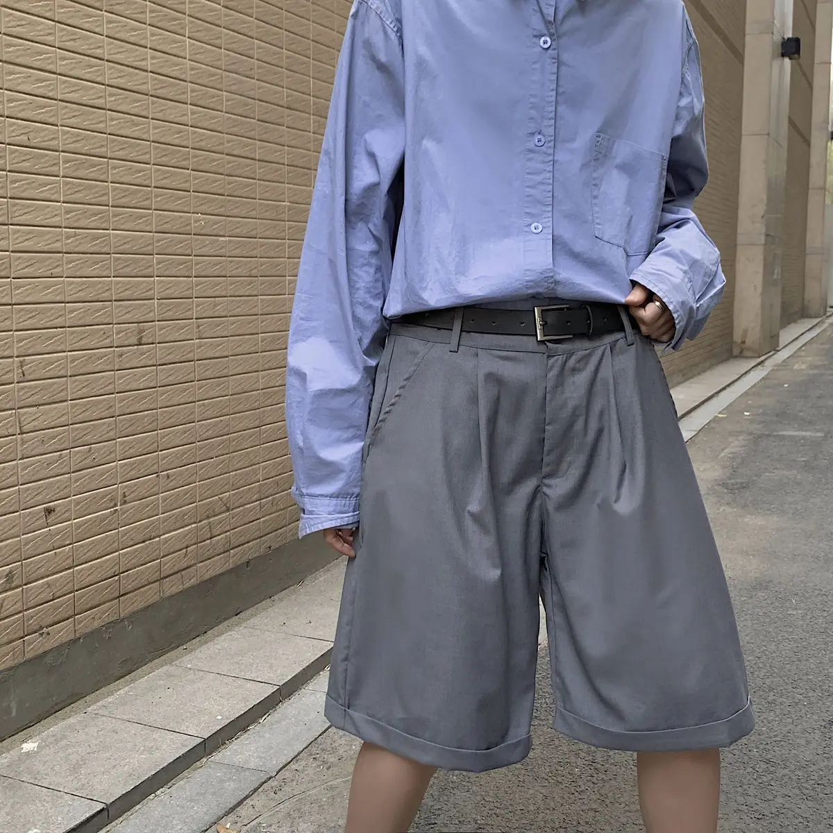 

2020 Summer Men's Fashion Trend Casual Harem Cotton Shorts Multi-pocket Male Black/grey Color Suit Shorts Plus Size S-2XL