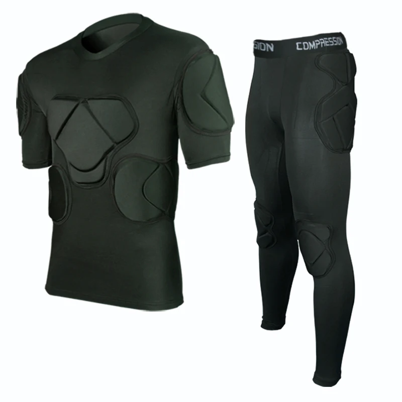 short sleeve pants Новая Профессиональная форма вратаря футбольное тренировочное оборудование футбольный шлем EVA толстая губка защитное оборудование вратаря - Цвет: short sleeve pants