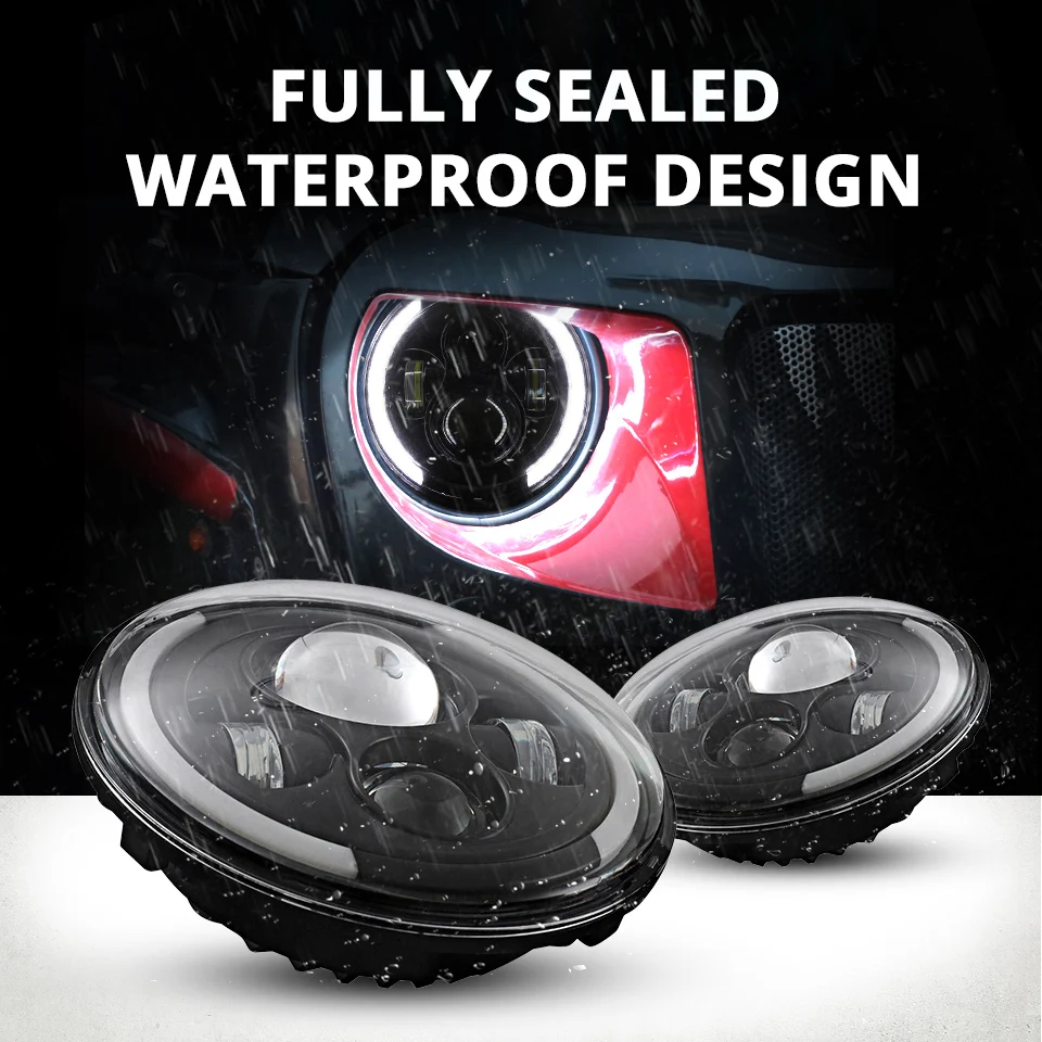 Partol 7 &quot60W светодиодный головной светильник s H4 H13 Hi Lo луч налобный фонарь проектор