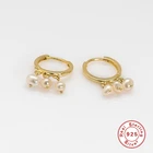 Aide 925 стерлингового серебра жемчужные серьги обруч серьги для женщин Brincos, можно носить с обруч Круглый Циркон ювелирные изделия из кристаллов Kolczyki колошения